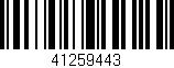 Código de barras (EAN, GTIN, SKU, ISBN): '41259443'