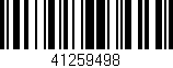 Código de barras (EAN, GTIN, SKU, ISBN): '41259498'