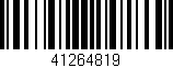 Código de barras (EAN, GTIN, SKU, ISBN): '41264819'