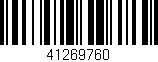 Código de barras (EAN, GTIN, SKU, ISBN): '41269760'