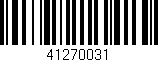Código de barras (EAN, GTIN, SKU, ISBN): '41270031'