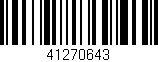 Código de barras (EAN, GTIN, SKU, ISBN): '41270643'