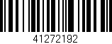 Código de barras (EAN, GTIN, SKU, ISBN): '41272192'