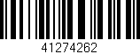 Código de barras (EAN, GTIN, SKU, ISBN): '41274262'
