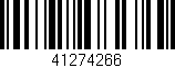 Código de barras (EAN, GTIN, SKU, ISBN): '41274266'