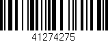 Código de barras (EAN, GTIN, SKU, ISBN): '41274275'