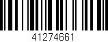 Código de barras (EAN, GTIN, SKU, ISBN): '41274661'