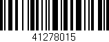 Código de barras (EAN, GTIN, SKU, ISBN): '41278015'