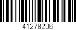 Código de barras (EAN, GTIN, SKU, ISBN): '41278206'