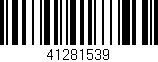 Código de barras (EAN, GTIN, SKU, ISBN): '41281539'