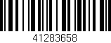 Código de barras (EAN, GTIN, SKU, ISBN): '41283658'