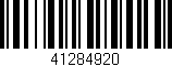 Código de barras (EAN, GTIN, SKU, ISBN): '41284920'