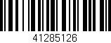 Código de barras (EAN, GTIN, SKU, ISBN): '41285126'