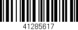 Código de barras (EAN, GTIN, SKU, ISBN): '41285617'