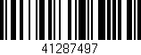 Código de barras (EAN, GTIN, SKU, ISBN): '41287497'