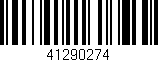 Código de barras (EAN, GTIN, SKU, ISBN): '41290274'