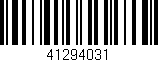 Código de barras (EAN, GTIN, SKU, ISBN): '41294031'