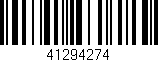 Código de barras (EAN, GTIN, SKU, ISBN): '41294274'