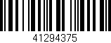 Código de barras (EAN, GTIN, SKU, ISBN): '41294375'