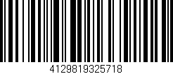 Código de barras (EAN, GTIN, SKU, ISBN): '4129819325718'