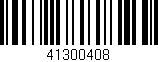 Código de barras (EAN, GTIN, SKU, ISBN): '41300408'