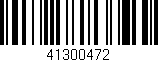 Código de barras (EAN, GTIN, SKU, ISBN): '41300472'
