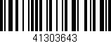 Código de barras (EAN, GTIN, SKU, ISBN): '41303643'
