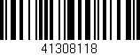 Código de barras (EAN, GTIN, SKU, ISBN): '41308118'