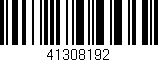 Código de barras (EAN, GTIN, SKU, ISBN): '41308192'