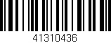 Código de barras (EAN, GTIN, SKU, ISBN): '41310436'