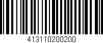Código de barras (EAN, GTIN, SKU, ISBN): '413110200200'