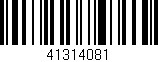 Código de barras (EAN, GTIN, SKU, ISBN): '41314081'