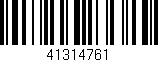 Código de barras (EAN, GTIN, SKU, ISBN): '41314761'