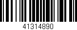 Código de barras (EAN, GTIN, SKU, ISBN): '41314890'
