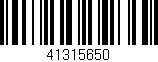 Código de barras (EAN, GTIN, SKU, ISBN): '41315650'