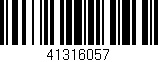 Código de barras (EAN, GTIN, SKU, ISBN): '41316057'
