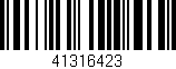 Código de barras (EAN, GTIN, SKU, ISBN): '41316423'
