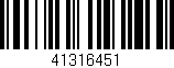 Código de barras (EAN, GTIN, SKU, ISBN): '41316451'