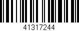Código de barras (EAN, GTIN, SKU, ISBN): '41317244'