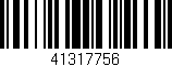 Código de barras (EAN, GTIN, SKU, ISBN): '41317756'