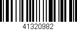 Código de barras (EAN, GTIN, SKU, ISBN): '41320982'