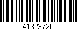 Código de barras (EAN, GTIN, SKU, ISBN): '41323726'