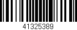 Código de barras (EAN, GTIN, SKU, ISBN): '41325389'
