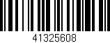 Código de barras (EAN, GTIN, SKU, ISBN): '41325608'