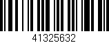 Código de barras (EAN, GTIN, SKU, ISBN): '41325632'
