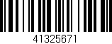 Código de barras (EAN, GTIN, SKU, ISBN): '41325671'
