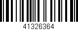 Código de barras (EAN, GTIN, SKU, ISBN): '41326364'