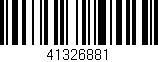 Código de barras (EAN, GTIN, SKU, ISBN): '41326881'