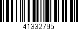 Código de barras (EAN, GTIN, SKU, ISBN): '41332795'