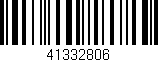 Código de barras (EAN, GTIN, SKU, ISBN): '41332806'
